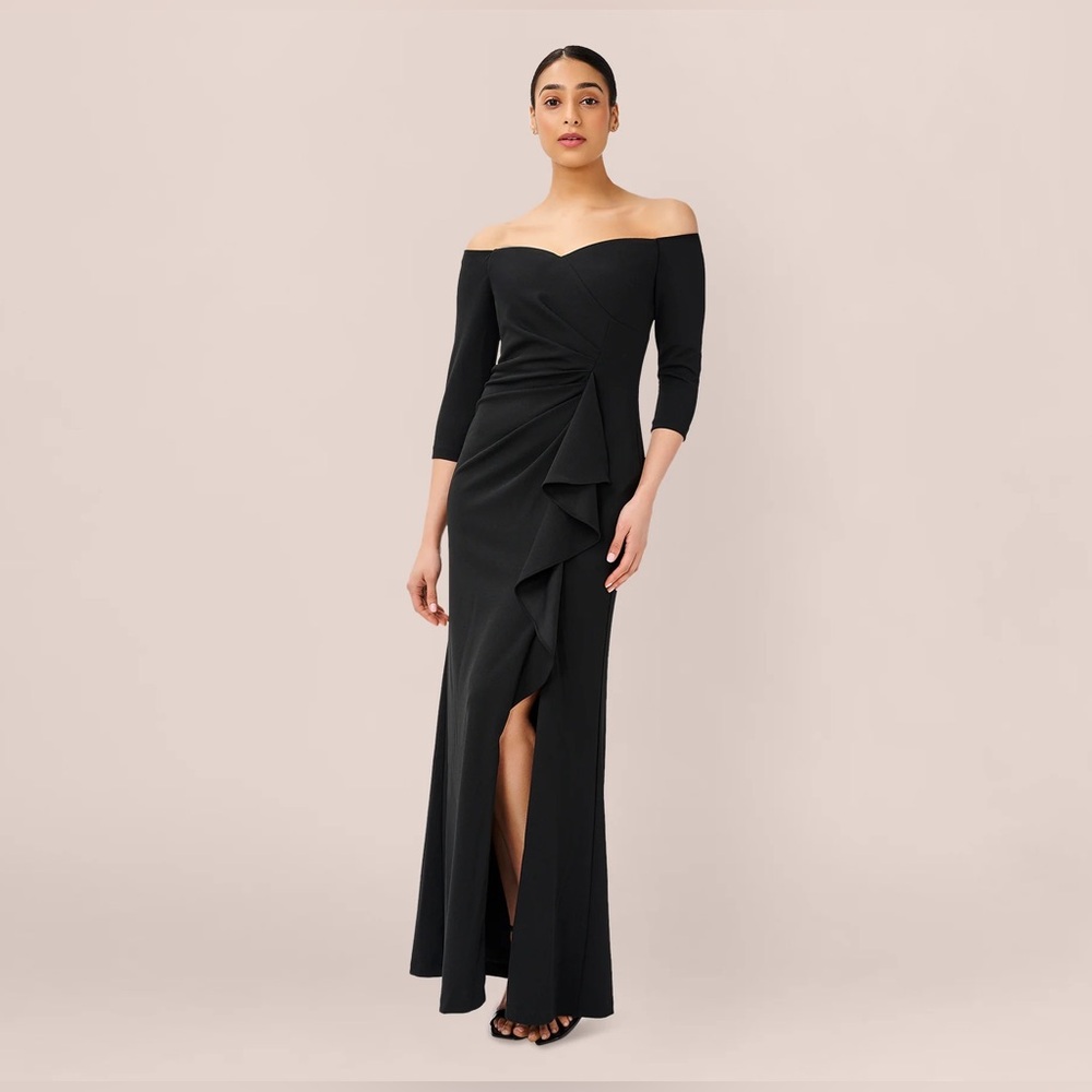 Adrianna Papell Black Gown Size 0